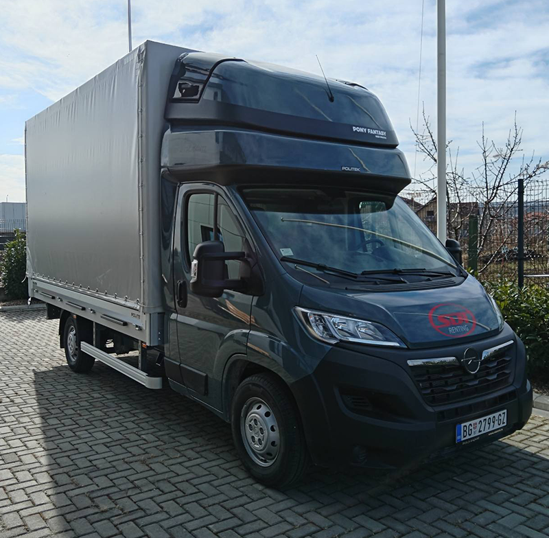 Iznajmljivanje kombija sa ceradom Opel Movano L4